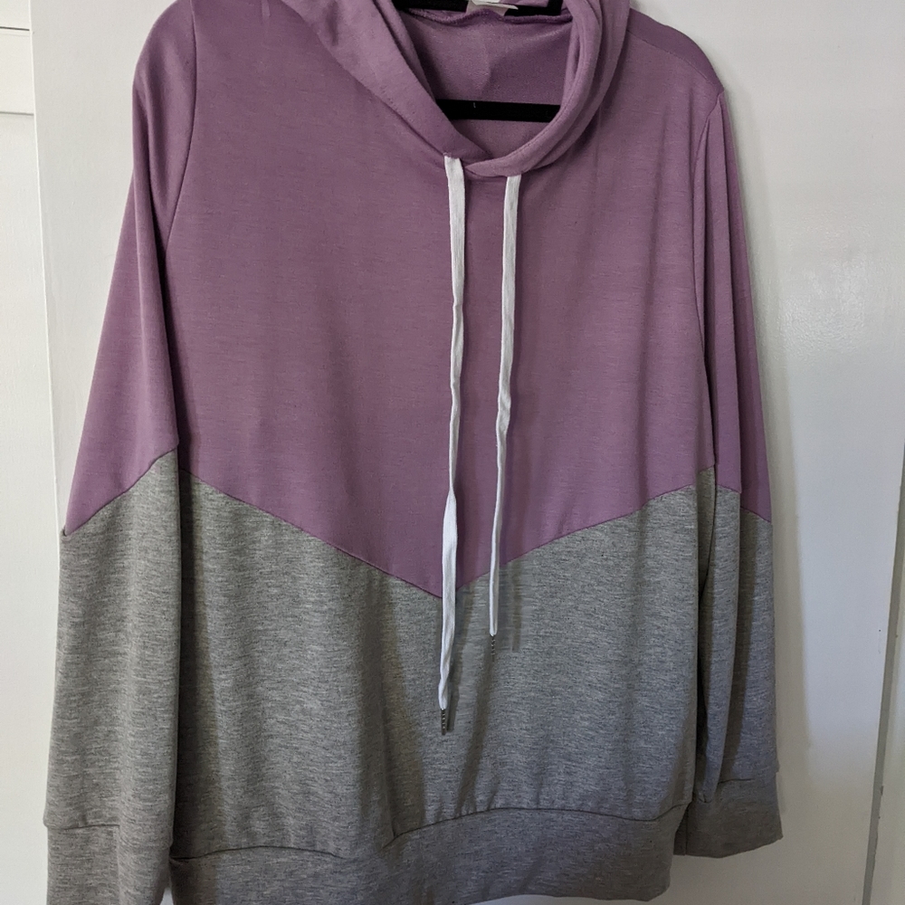 Kaileigh Lavender and Grey Hoodie